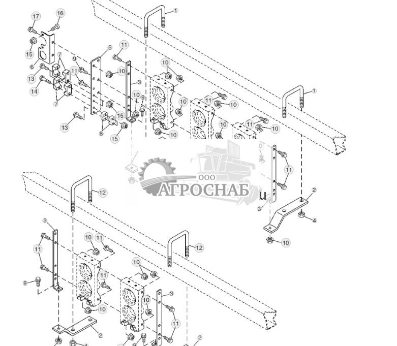 Rear Hose Connector And Monitor Cable Brackets, TBH (700283- Except 700284, 700287-93, 700300-18, 700321-25 and 700328) - ST142186 62.jpg